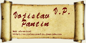 Vojislav Pantin vizit kartica